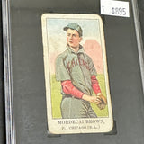 1909 American Caramel E91-B Mordecai 3 Finger Brown SGC 1.5 Well Centered