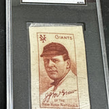 1909 S74 Silks White John McGraw Missing Backing SGC Authentic