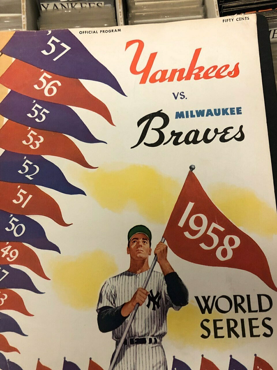 1958 World Series Program - NY Yankees vs. Milwaukee Braves