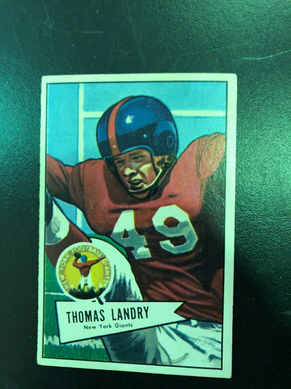 1952 Bowman Large #142 Tom Landry rookie List $600