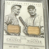 2014 National Treasures Honus Wagner , Frank Chance PSA 6