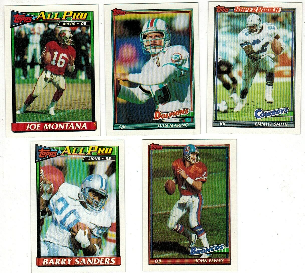 1991 Topps Football set-Em.Smith, Marino, Elway, Montana Nr Mint