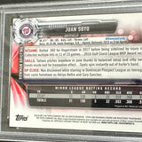 2018 Leaf Metal Draft Juan Soto Rookie Blue Autographed Beckett 9/10 #'d50