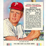 1955 Red Man Tobacco #1 NL Richie Ashburn Ex/Mint