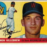 1955 Topps #124 Harmon Killebrew rookie list $500