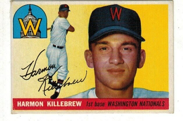 1955 Topps #124 Harmon Killebrew rookie list $500