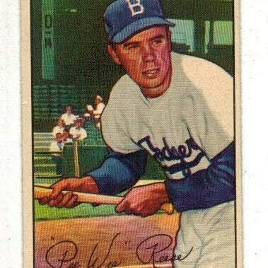 1952 Bowman #8 Pee Wee Reese list $150