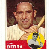 1963 Topps #340 Yogi Berra list $100