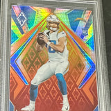 2020 Panini Phoenix #103 Justin Herbert Rookie Fire Burst #'d5 PSA 10