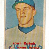 1957 Topps #312 Tony Kubek rookie list $200