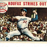 1964 Topps #136 Sandy Koufax Strikes Out 15 World Series list $20
