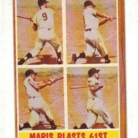 1962 Topps #313 Roger Maris Blasts 61st list $80