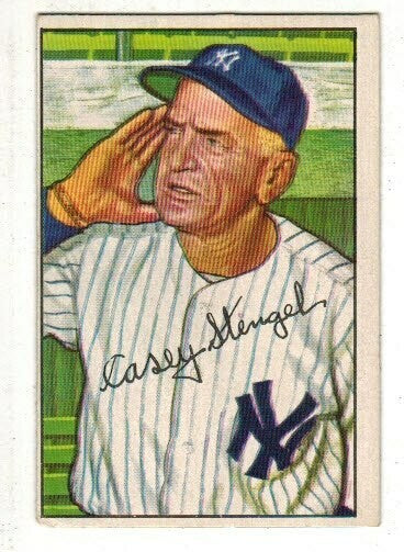 1952 Bowman #217 Casey Stengel list $120