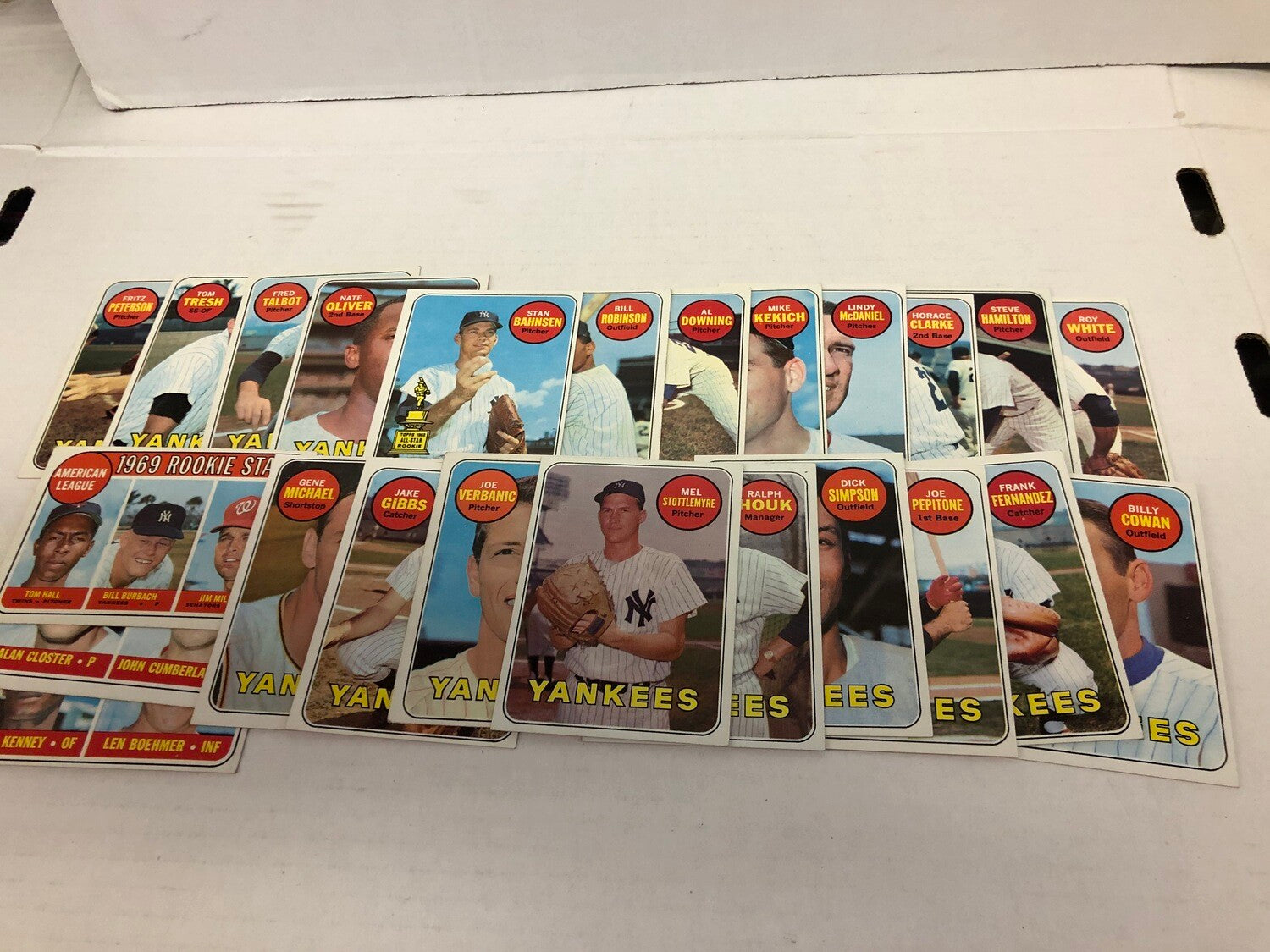 1969 Topps Yankees Team set 24 cards No Mantle, Cox,Murcer