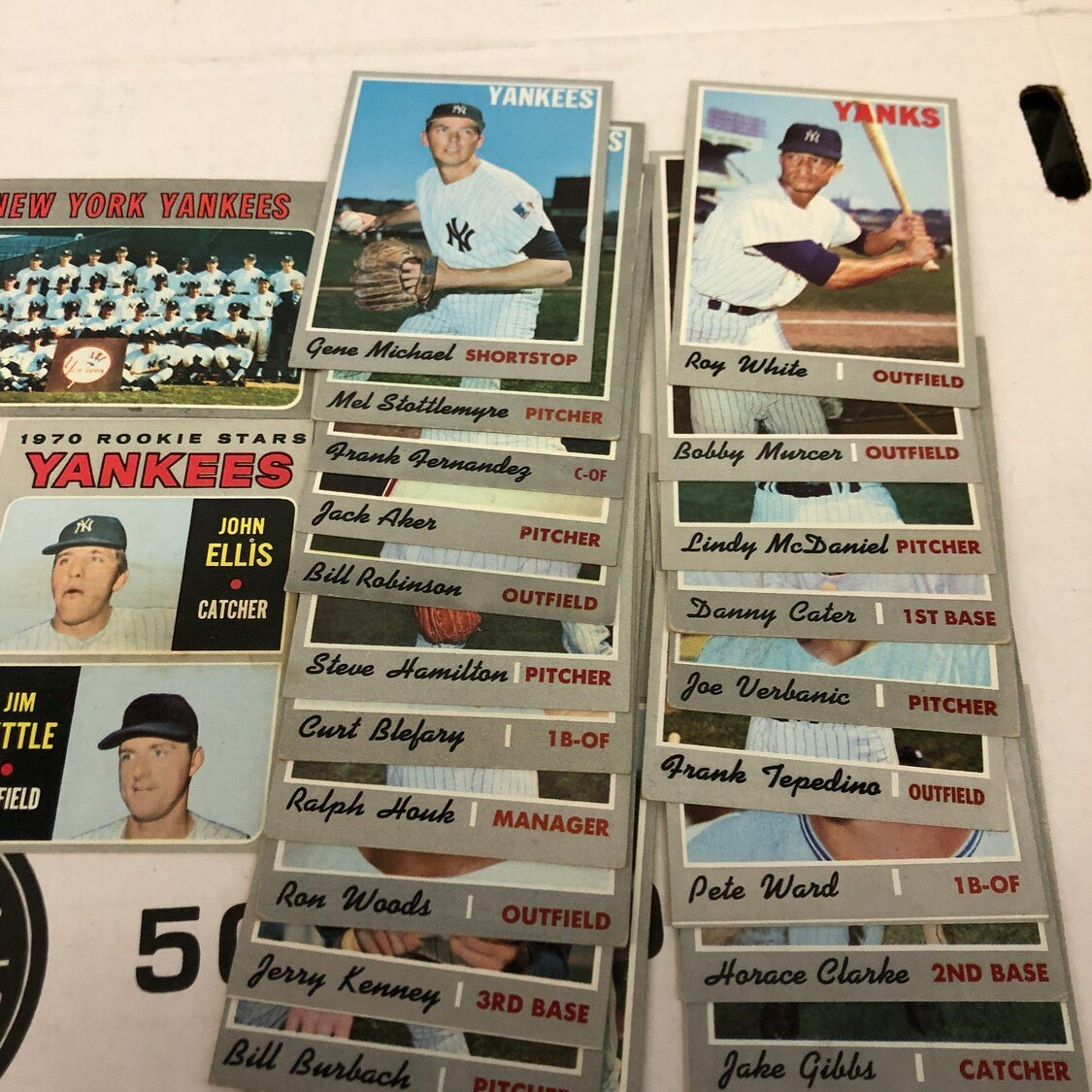 1970 Topps Yankees Team set 24 cards, No Munson