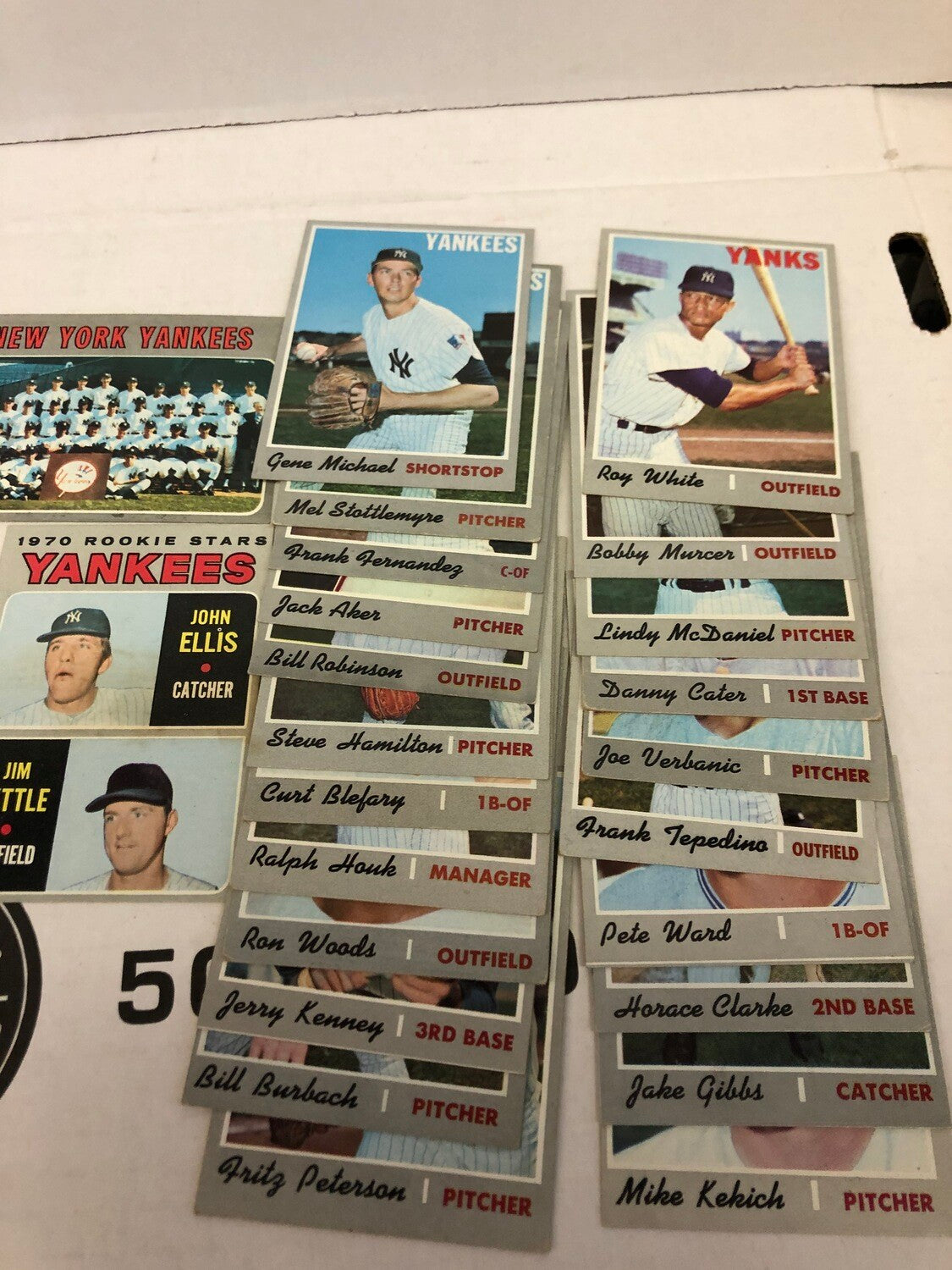 1970 Topps Yankees Team set 24 cards, No Munson