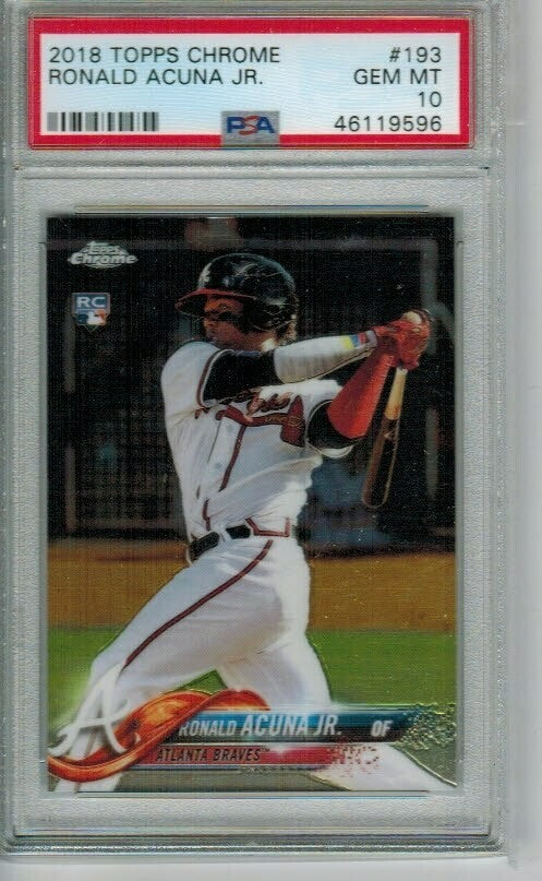 Ronald Acuna Jr. rookie PSA 10 2018 Topps Chrome #193