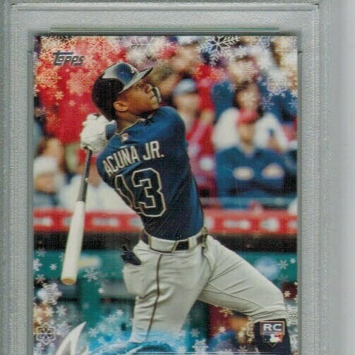 Ronald Acuna Jr. rookie PSA 10 2018 Topps Holiday #50