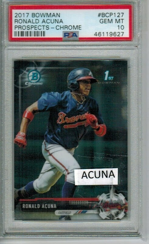 Ronald Acuna Jr. rookie PSA 10 2017 Bowman Chrome Prospects #127