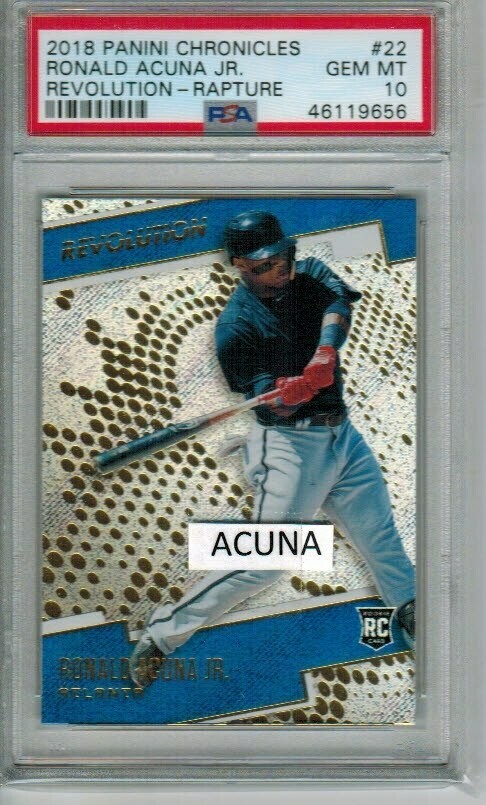 Ronald Acuna Jr. rookie PSA 10 2018 Panini Chronicles Revolution Rapture #22