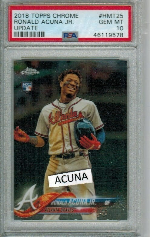 Ronald Acuna Jr. rookie PSA 10 2018 Topps Chrome Update #25
