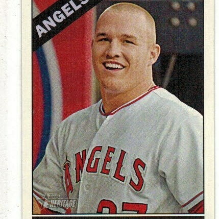 2015 Topps Heritage #500 Mike Trout Color Swap SP