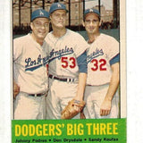 1963 Topps Dodger Big 3 Koufax list $60