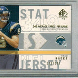 2001 SP Authentic Drew Brees Rookie Stat Jersey PSA 7