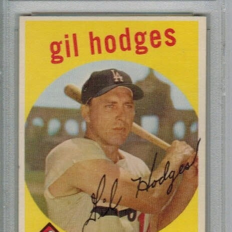 1959 Topps #270 Gil Hodges PSA 8 o/c