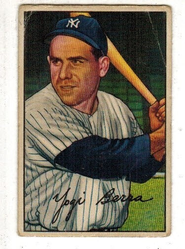 1952 Bowman #1 Yogi Berra Good/VG list $1200