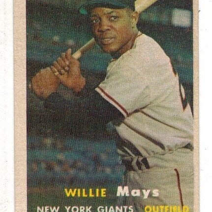 1957 Topps #10 Willie Mays list $1200