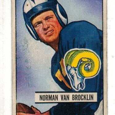1951 Bowman #4 Norm Van Brocklin rookie list $300