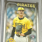 2024 Topps Update #100 Paul Skenes Rookie Companion Cards PSA 8