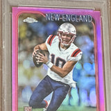 2024 Topps Chrome #203 Drake Maye Pink Refractor PSA 9