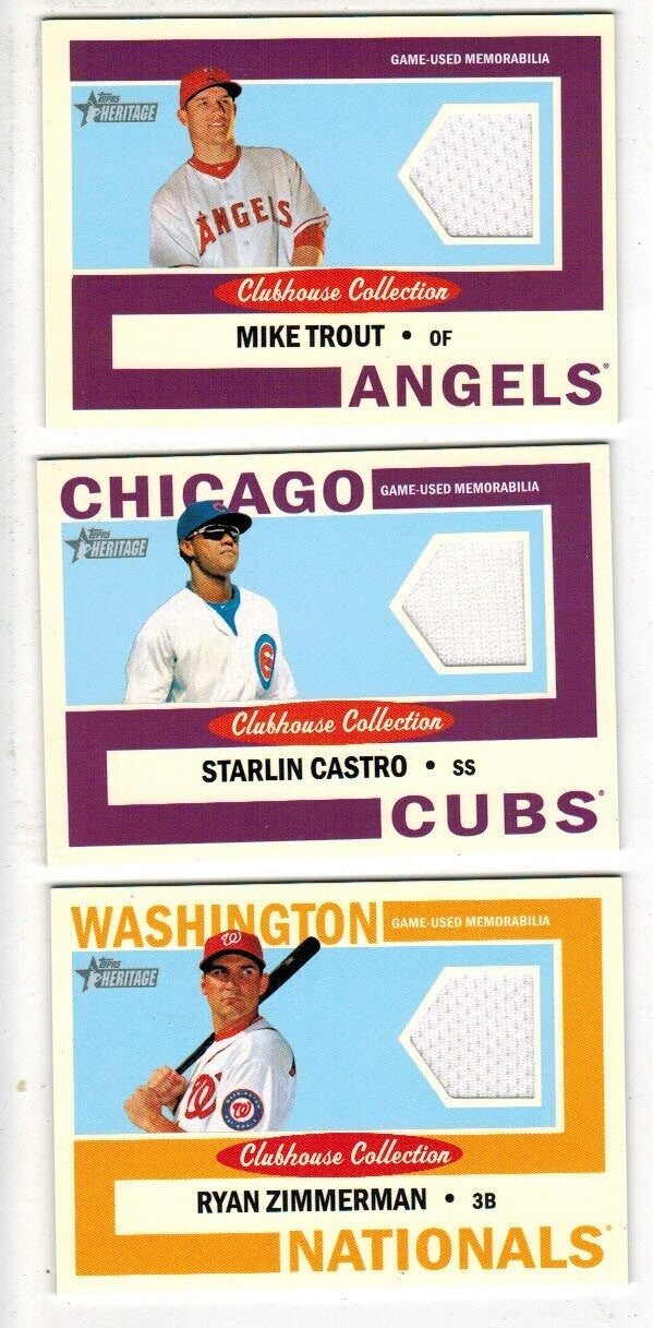 2013 Topps Heritage Clubhouse Collection Jersey cards Complete 74 ct. Set