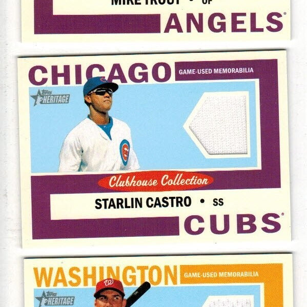 2013 Topps Heritage Clubhouse Collection Jersey cards Complete 74 ct. Set