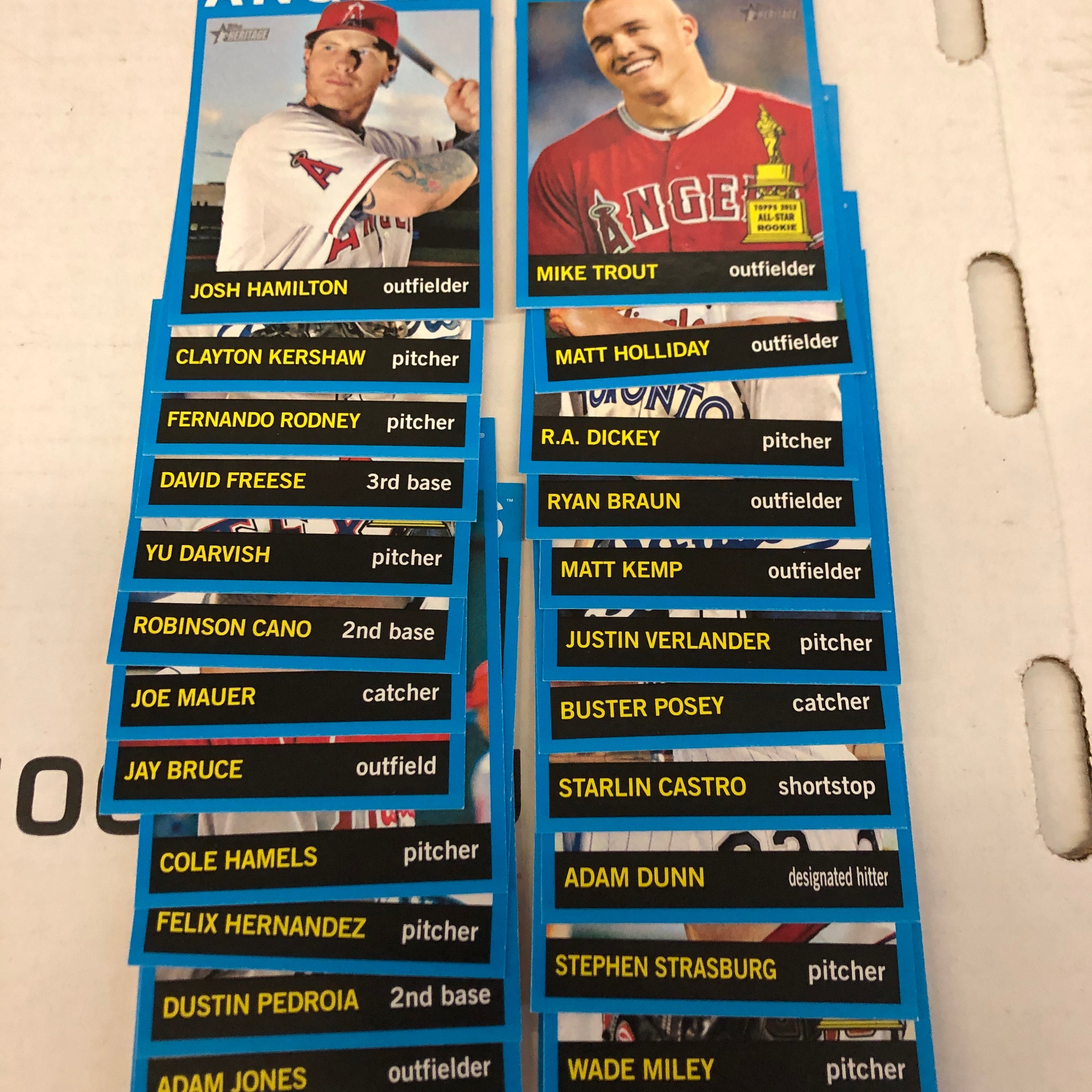 2013 Topps Heritage Target Blue Parallel Complete 25 ct. Set