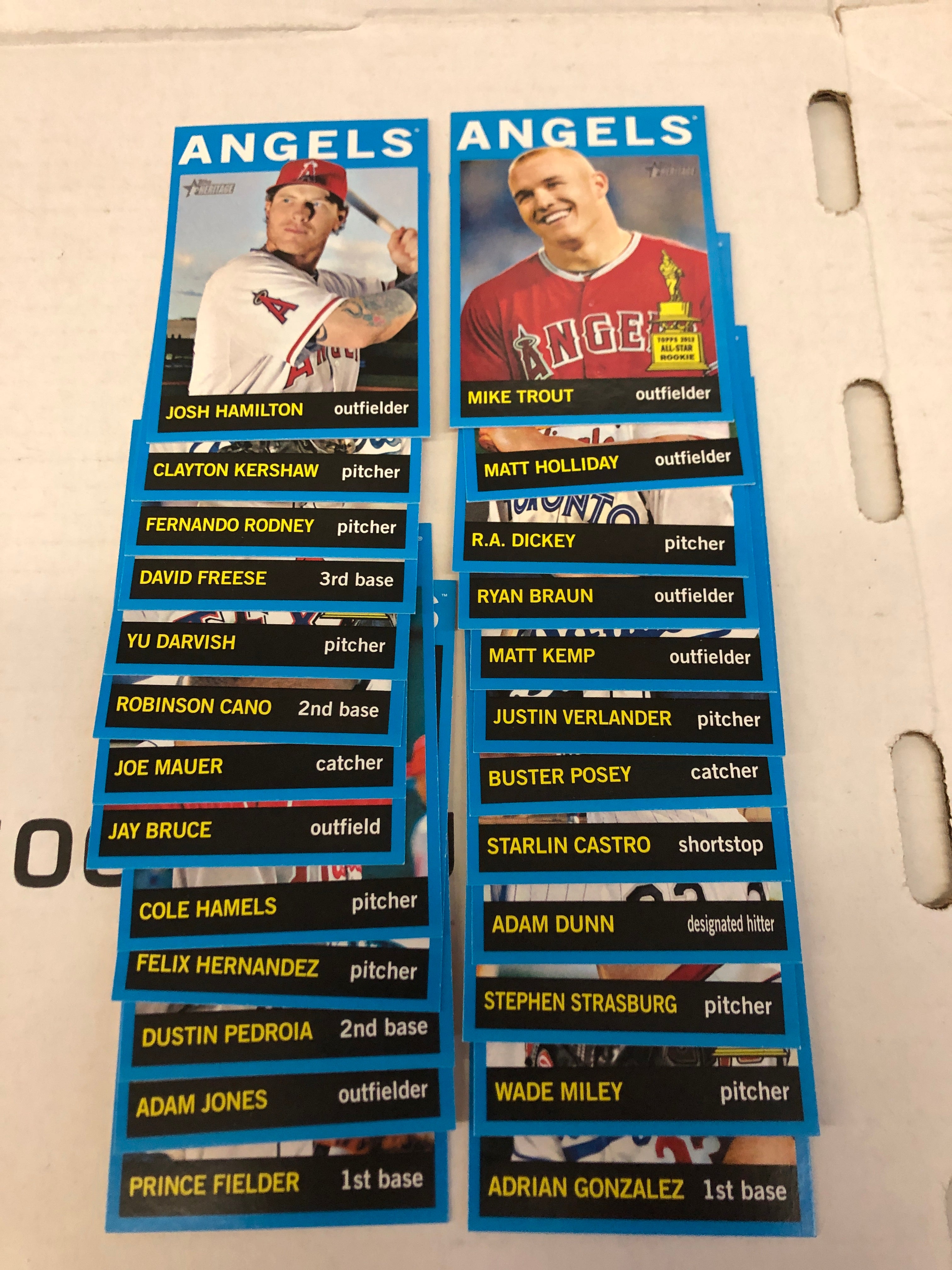 2013 Topps Heritage Target Blue Parallel Complete 25 ct. Set