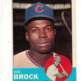 1963 Topps #472 Lou Brock list $200