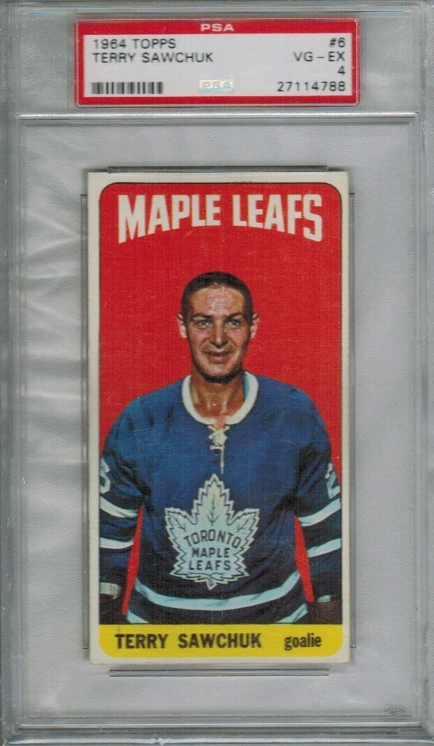 1964/65 Topps Hockey #6 Terry Sawchuk PSA 4