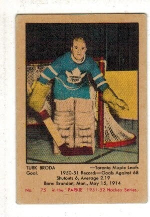 1951 Parkhurst #75 Turk Broda