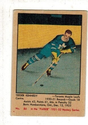 1951 Parkhurst #86 Teeder Kennedy