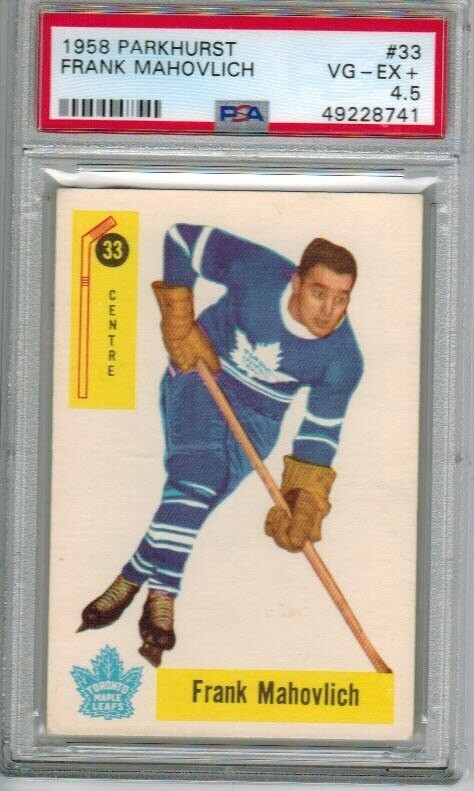 1958 Parkhurst #33 Frank Mahovlich PSA 4.5
