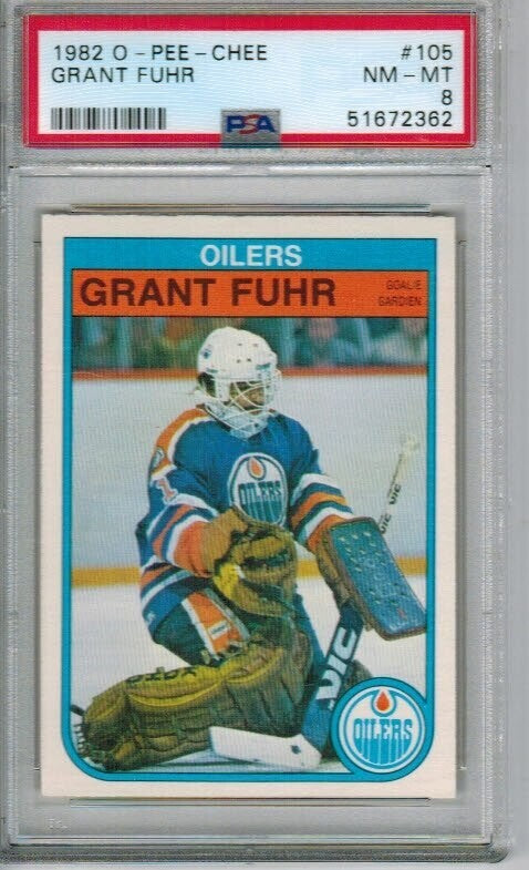 1982 Opeechee #105 Grant Fuhr rookie PSA 8