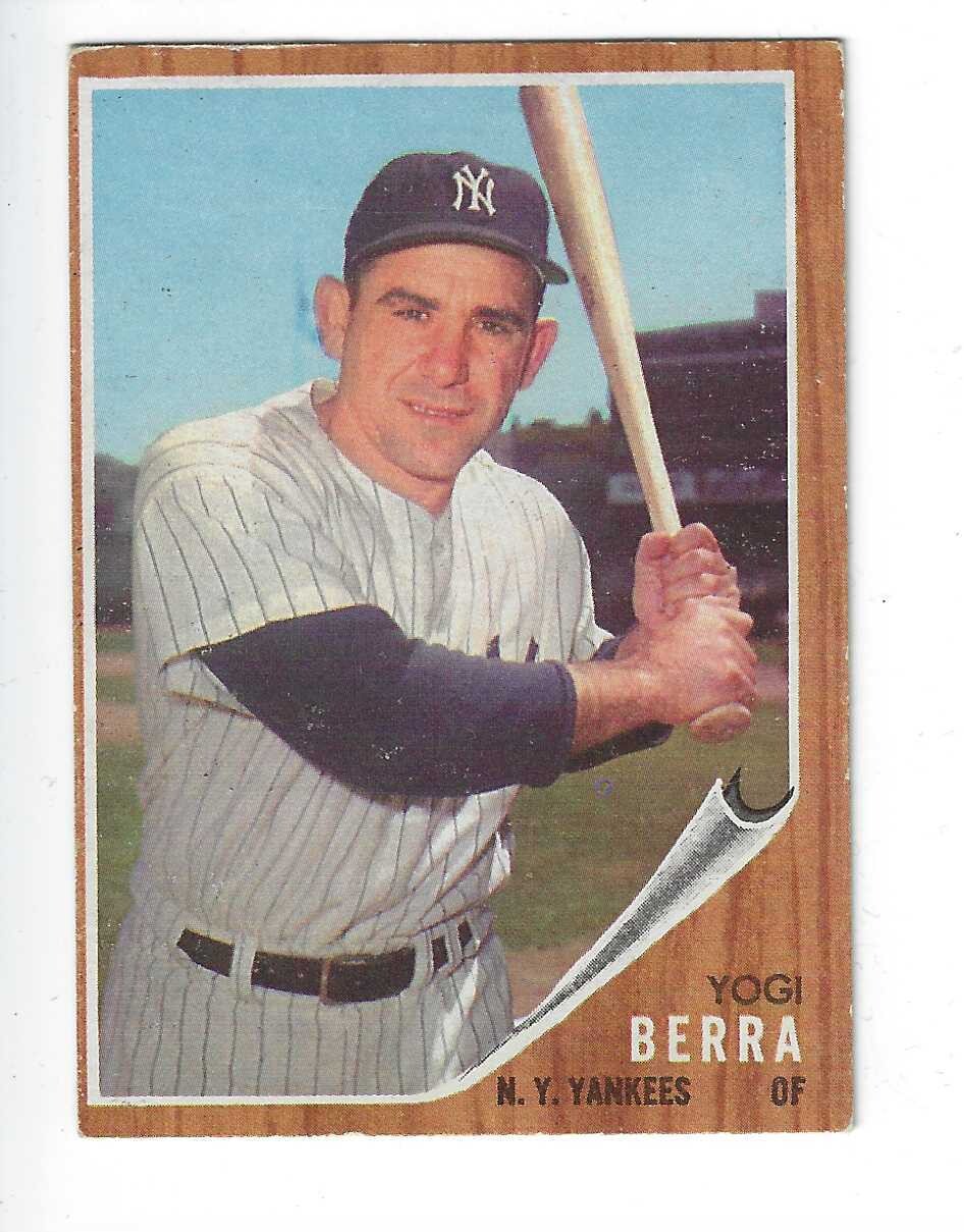 1962 Topps #360 Yogi Berra list $150