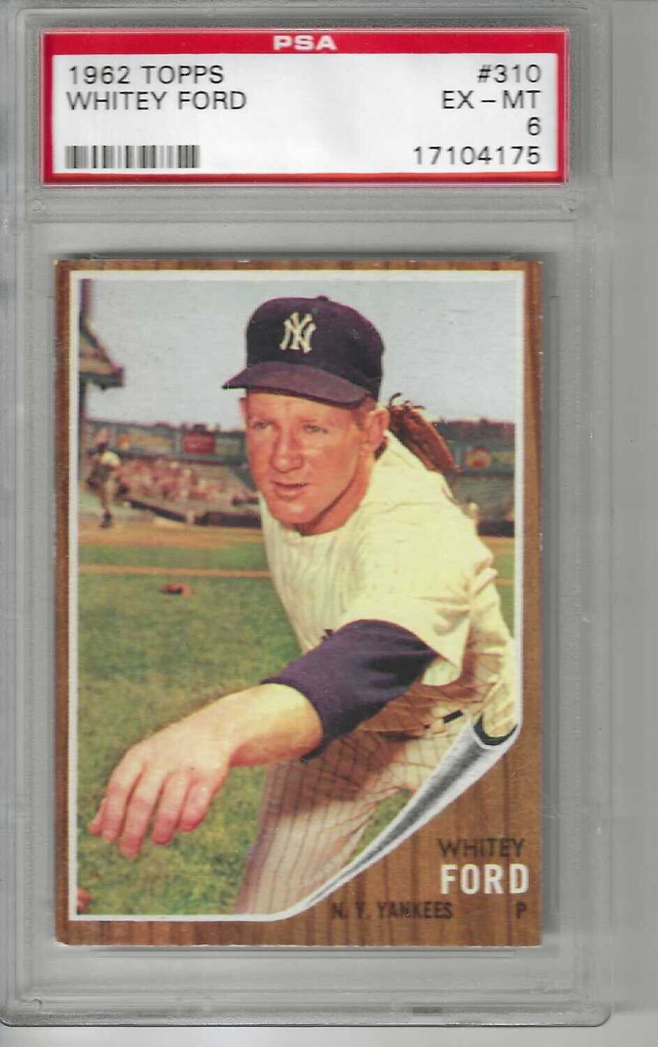 1962 Topps #310 Whitey Ford PSA 6