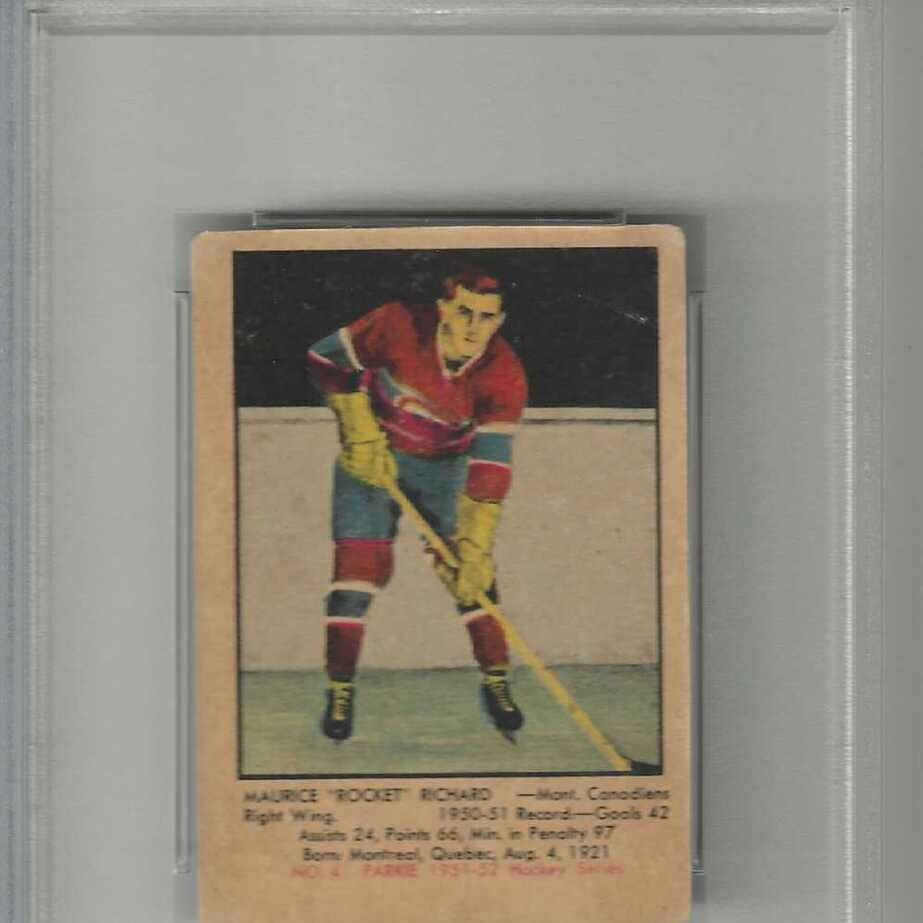 1951 Parkhurst #4 Maurice Richard rookie PSA 2.5 Nice!