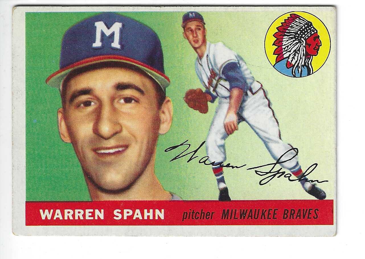 1955 Topps #31 Warren Spahn list $250