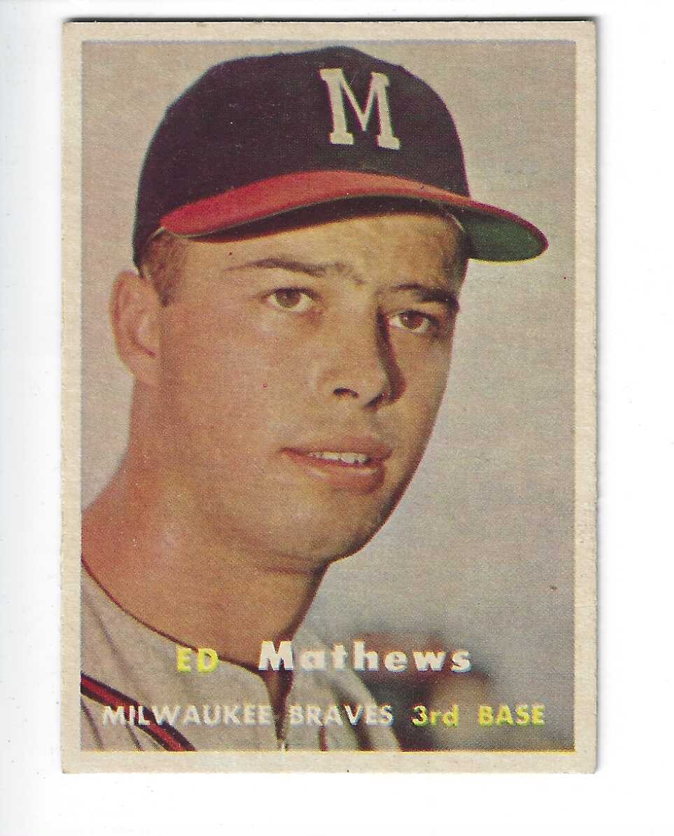 1957 Topps #250 Eddie Mathews Nr Mint