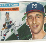 1956 Topps #10 Warren Spahn list $100